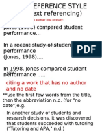 Apa Reference Style (In Text Referencing)