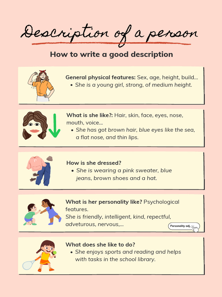How to Write a Description of a Person | PDF