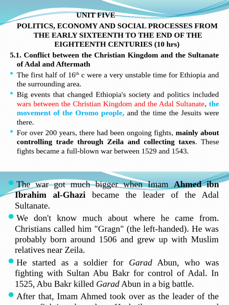 Hist 1012 unit 5 2018 (1) | PDF | Ethiopia
