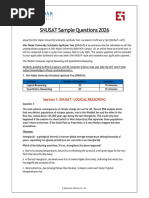 SNUSAT Exam Pattern and Sample Papers | PDF | University And College ...