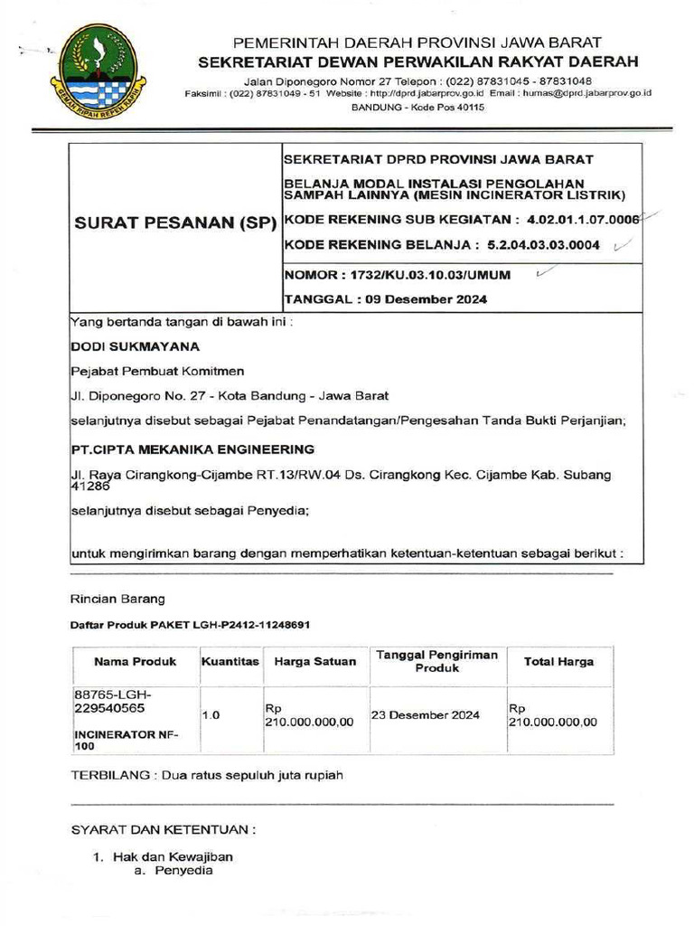 SP PT Cipta Mekanika Engineering 2 | PDF
