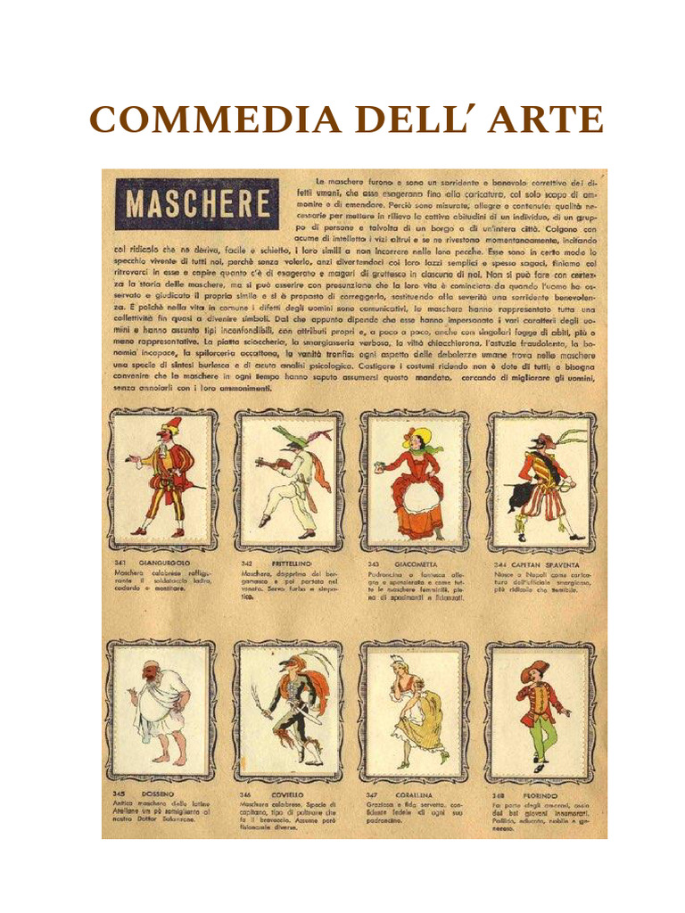 Commedia Dell'Arte Apunts | PDF