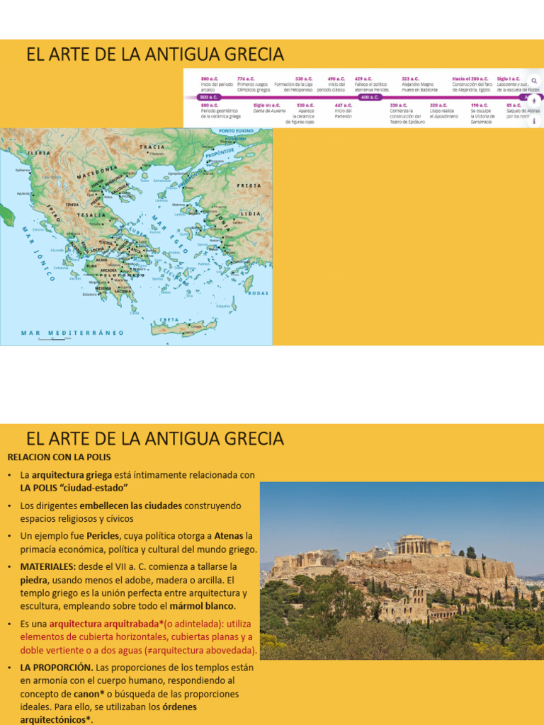 Arte y Arquitectura de la Antigua Grecia | PDF | templo | Escultura
