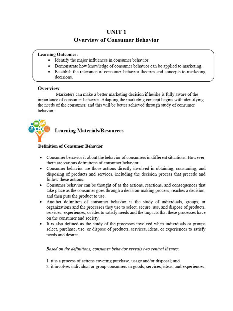Understanding Consumer Behavior in Marketing | PDF | Consumer Behaviour ...