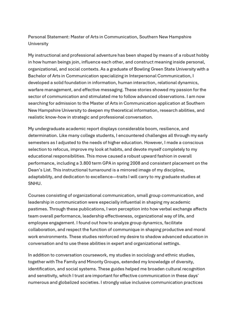 Master of Arts in Communication (1) | PDF | Communication | Leadership