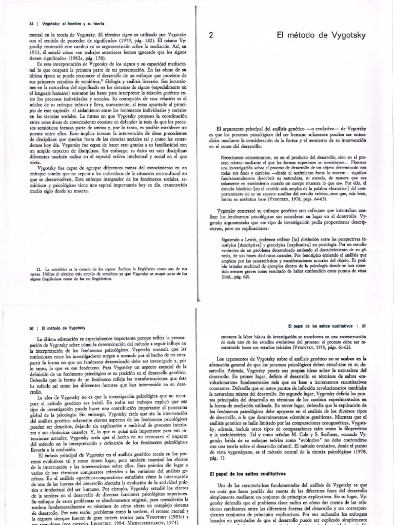 Vigotsky y La Formación Social de La Mente - C. 2 | PDF | Sicología ...