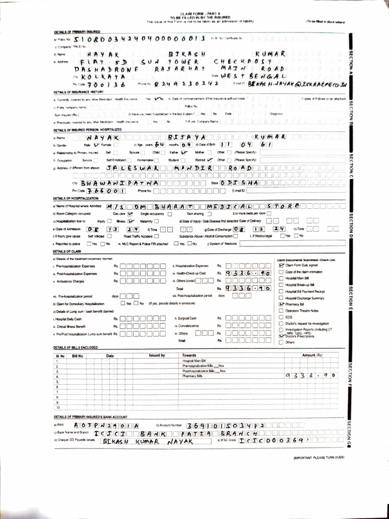 Health Insurance Claim Form Guide | PDF | Insurance | Financial Services