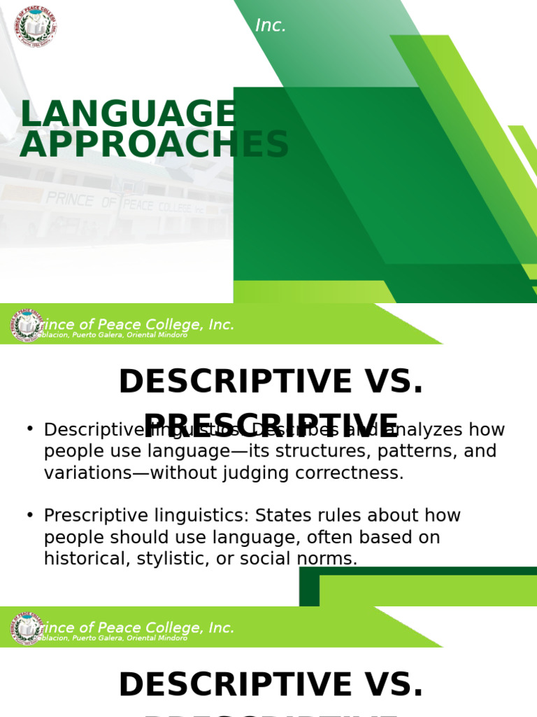 Linguistic Approaches in Philippine Languages | PDF | Linguistics ...