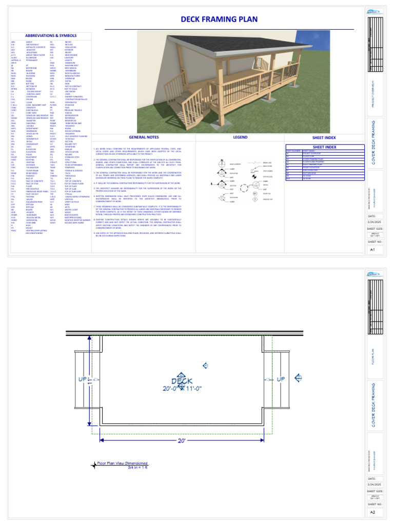 Cover Deck Framing Plans and Details | PDF | Framing (Construction ...