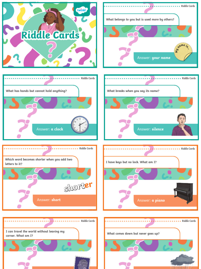 Fun Riddle Cards for Kids | PDF