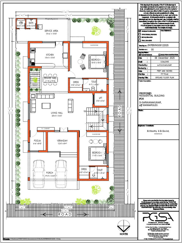 Ground Floor Plan for Residential Building | PDF | Home | Architectural ...