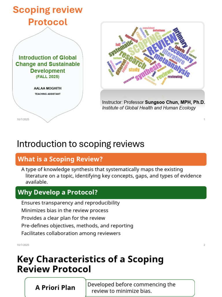 5 SCr protocol for Global Change Class | PDF | Systematic Review