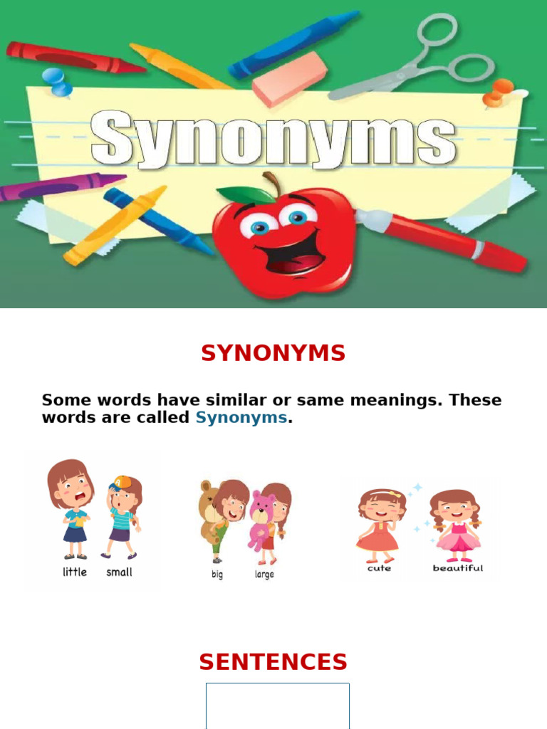 Understanding Synonyms and Sentence Structure | PDF