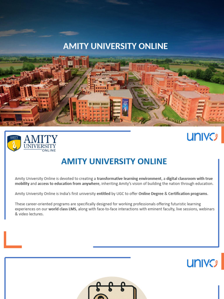 Amity University Online: Transformative Learning | PDF | Master Of ...