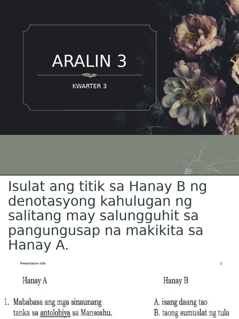 Aralin 3 | PDF
