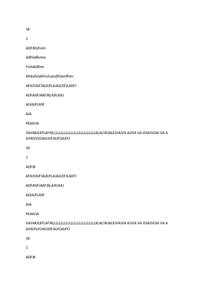 Document of Random Text Entries | PDF