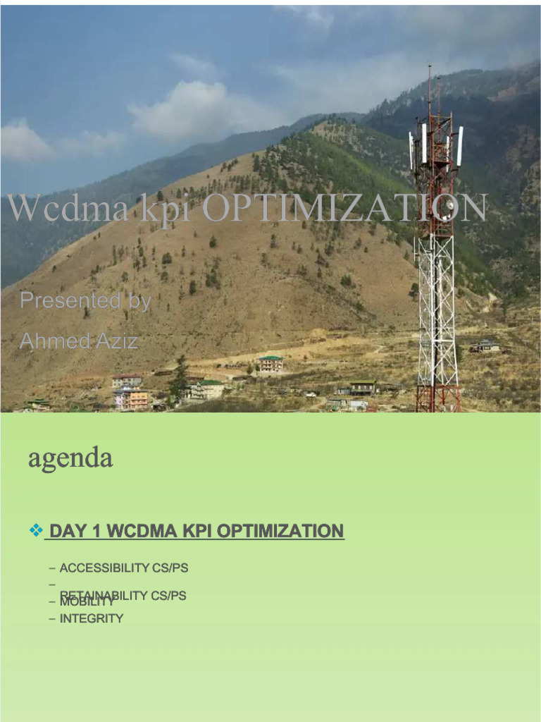 WCDMA KPI Optimization Guide | PDF | High Speed Packet Access | Mobile ...