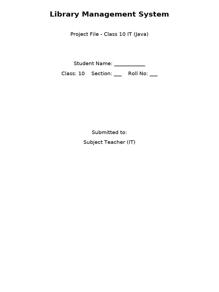 Java Library Management System Project | PDF | Programming Paradigms ...