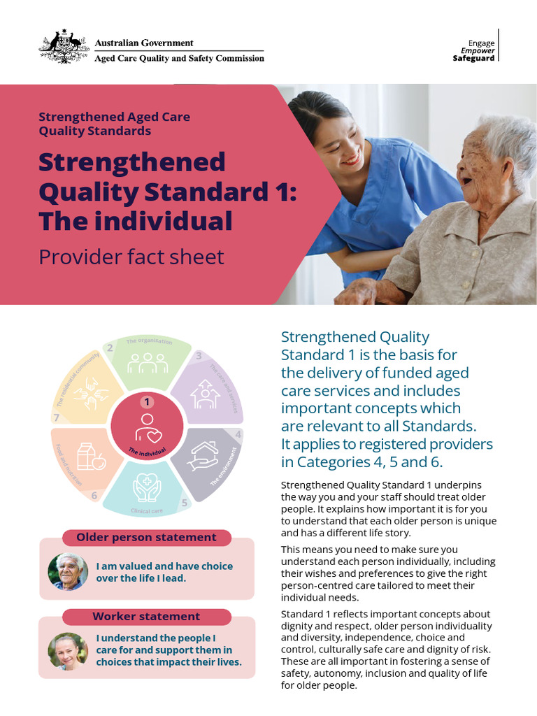 Strengthened Aged Care Quality Standard 1 | PDF