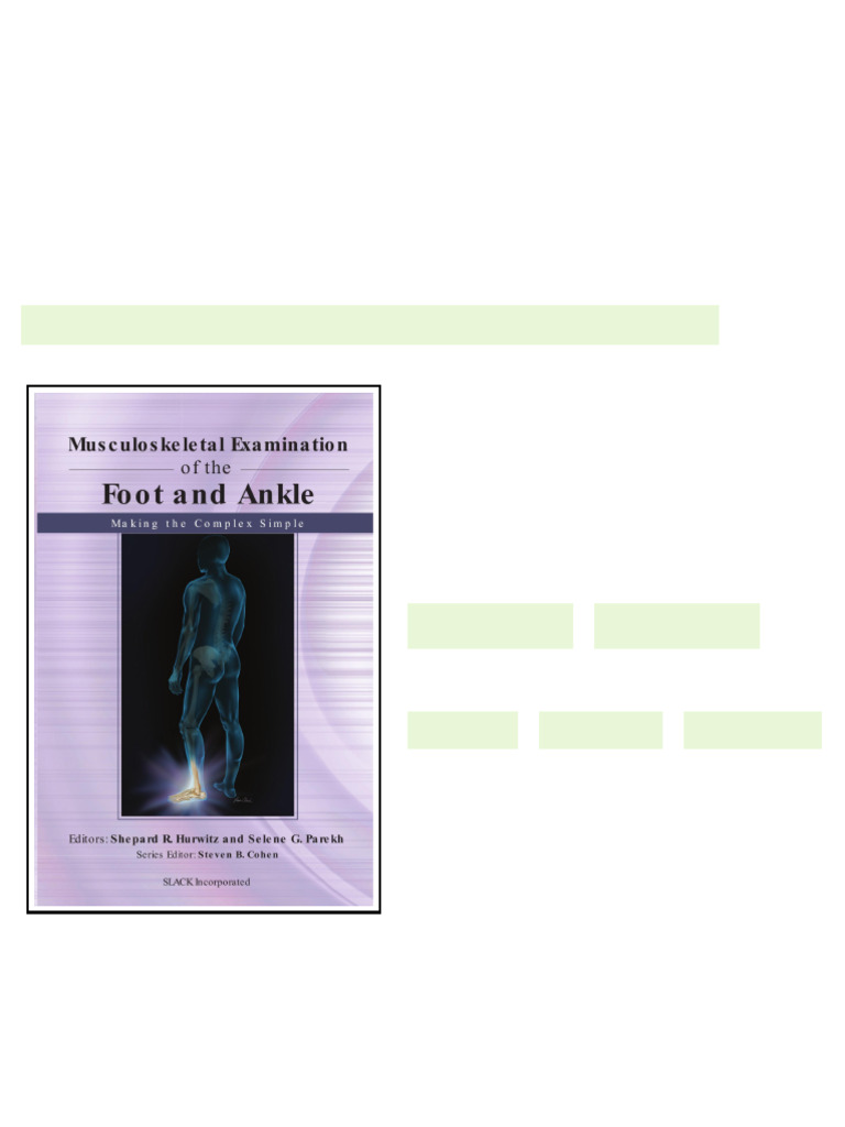 Musculoskeletal Examination of the Foot and Ankle Making the Complex ...