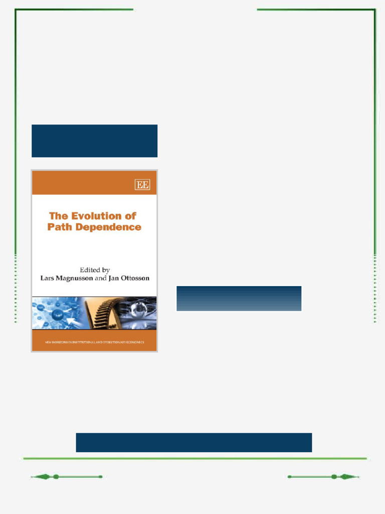 The Evolution of Path Dependence Lars Magnusson ebook digital full ...