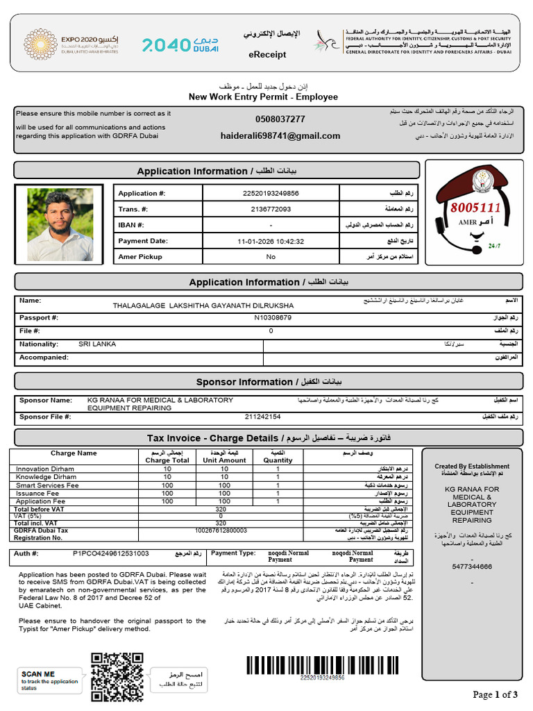 New Work Entry Permit Application Guide | PDF | Payments