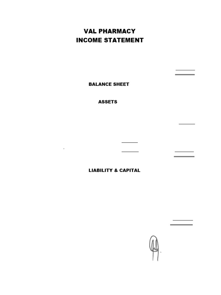 Val Pharmacy 2025 Financial Statement | PDF