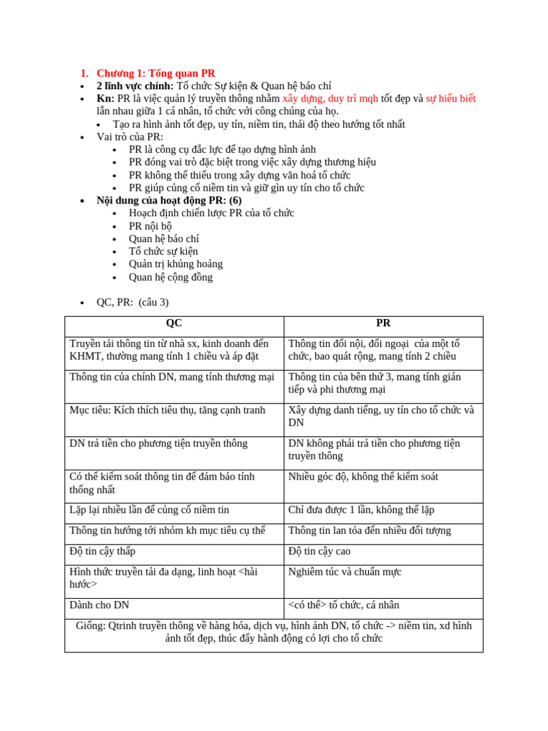 QHCC Ôn | PDF