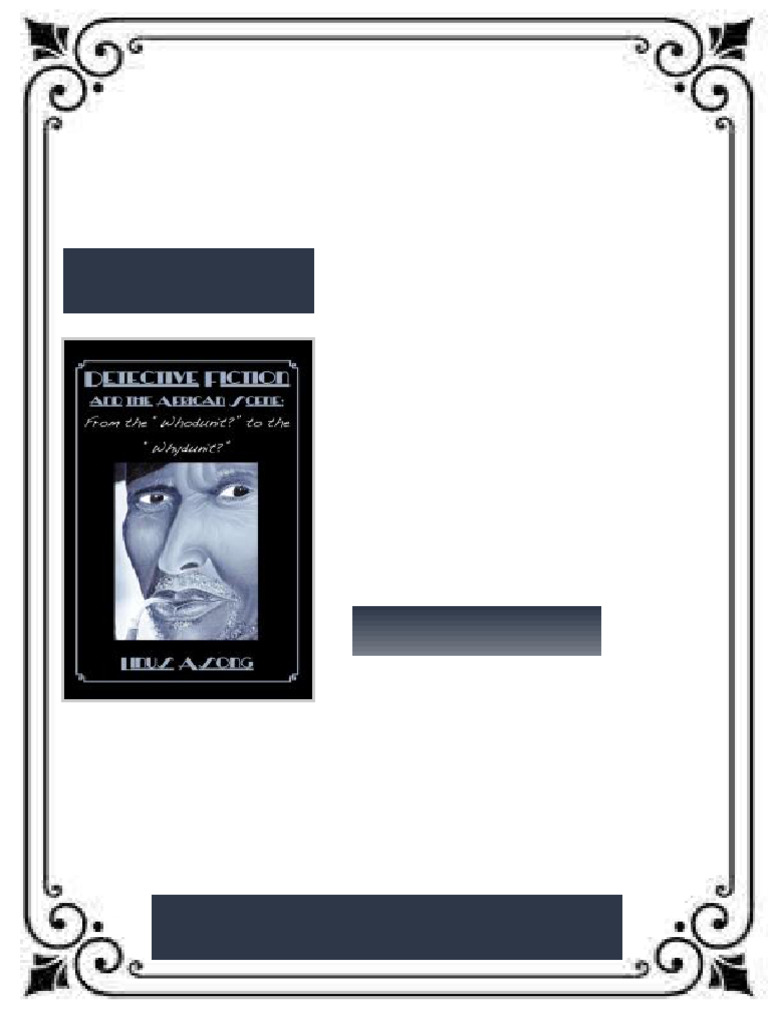 Detective Fiction and the African Scene From the Whodunit to the ...