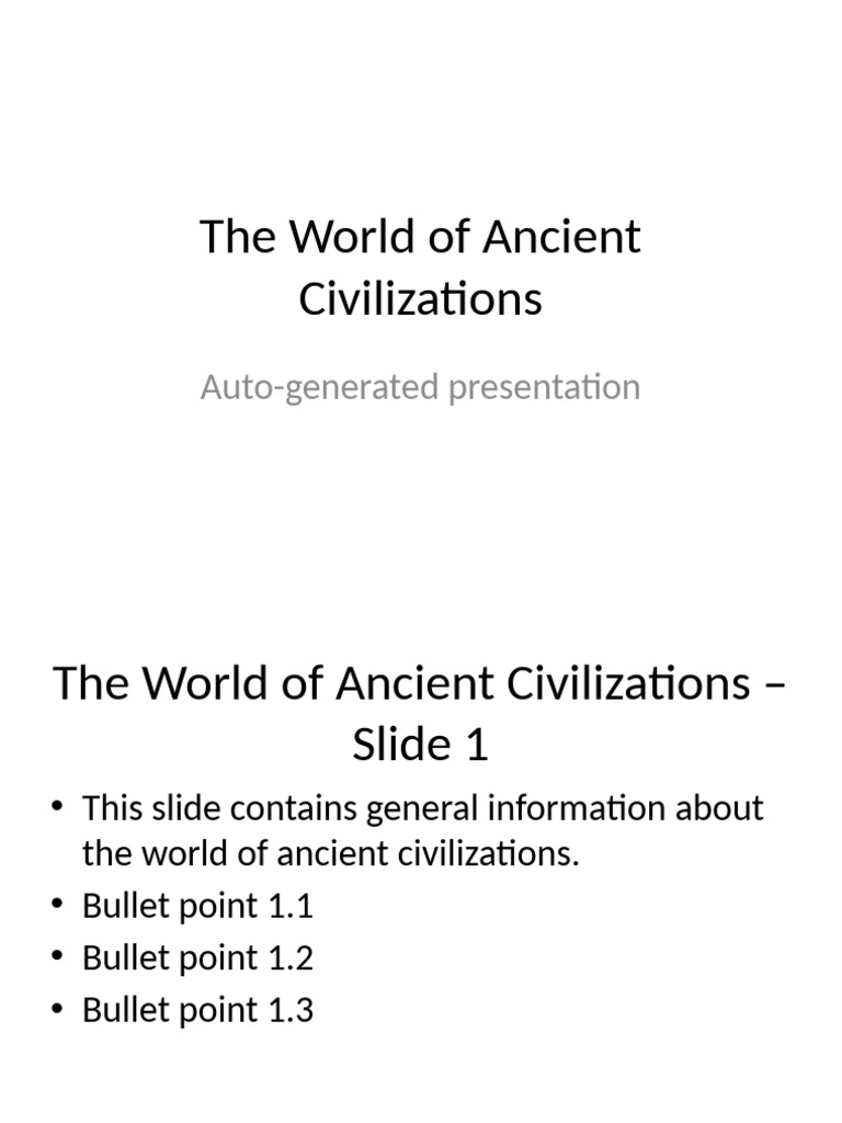 The World of Ancient Civilizations | PDF