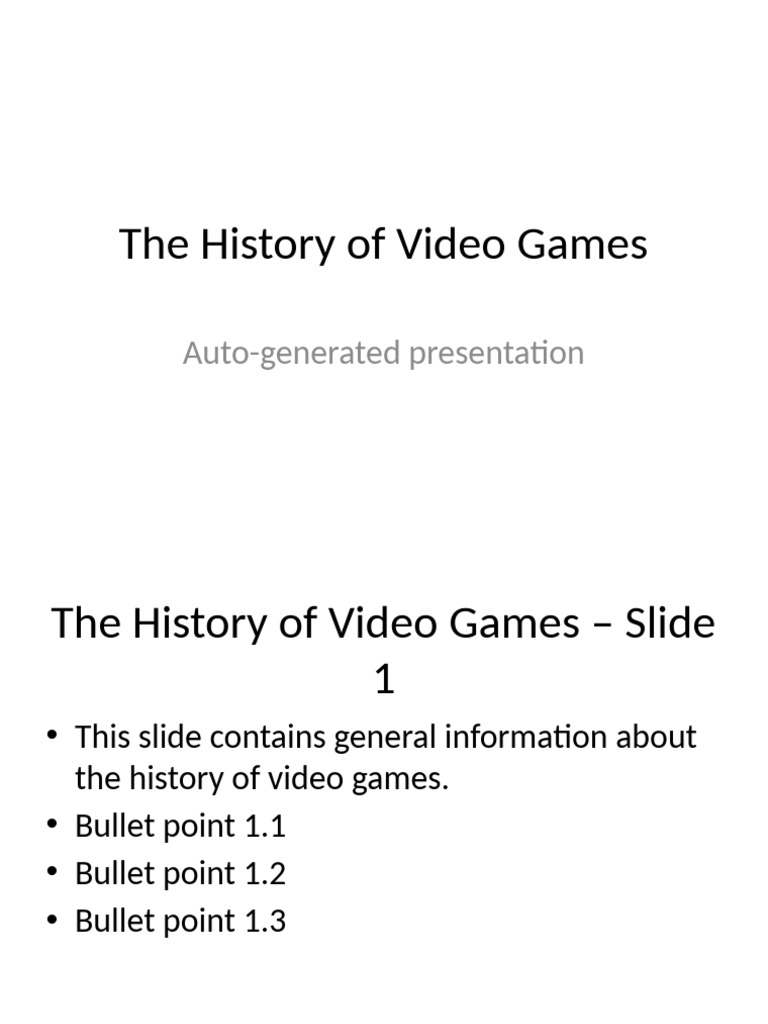 Overview of Video Game History | PDF