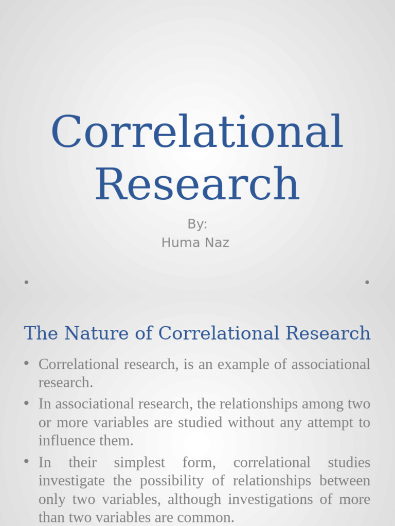 Understanding Correlational Research | PDF | Regression Analysis ...