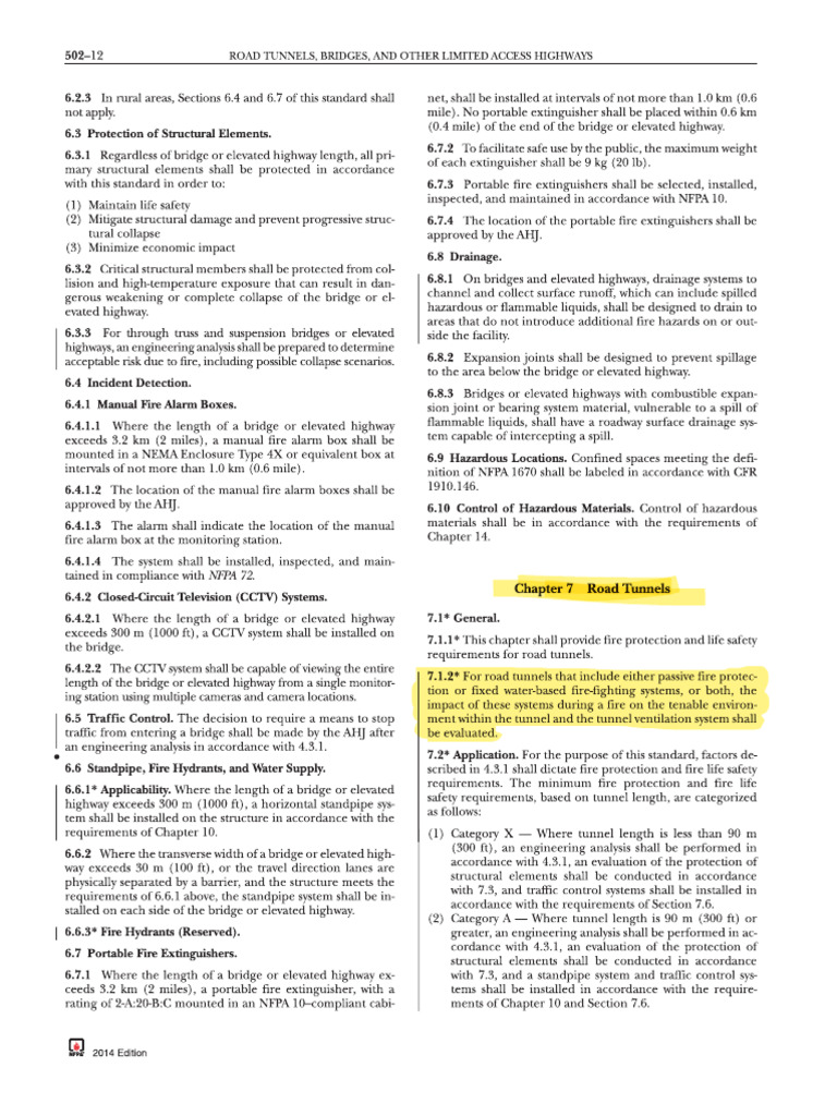 Chapter 7 of NFPA 502 | PDF