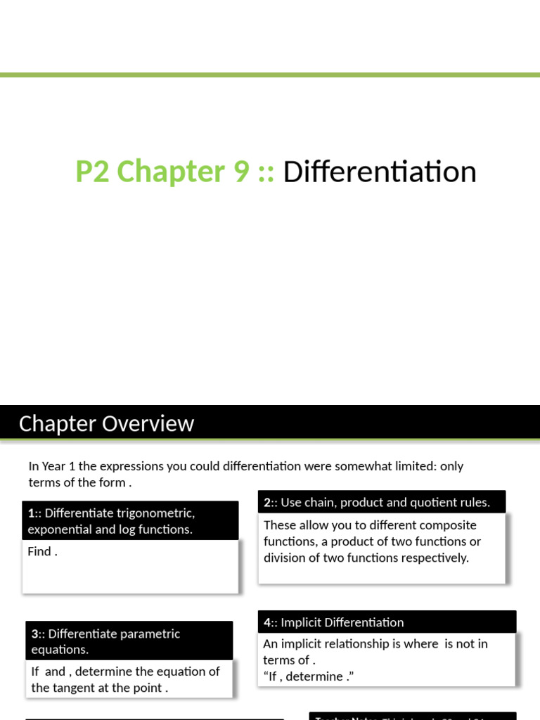 Differentiation Techniques in Calculus | PDF | Trigonometric Functions ...
