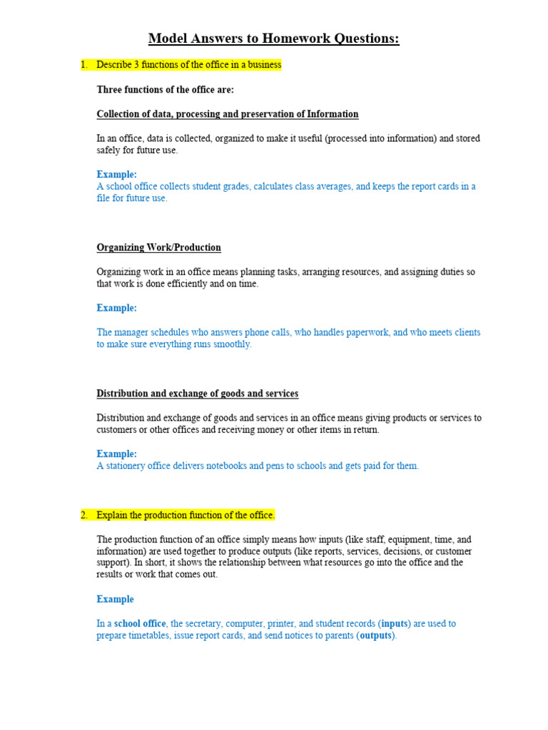 Office Functions and Production Explained | PDF | Goal | Production ...