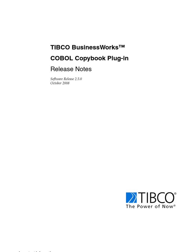 Tib BW Cobol Copybook Plugin Release Notes | PDF | Xml Schema | Data Type
