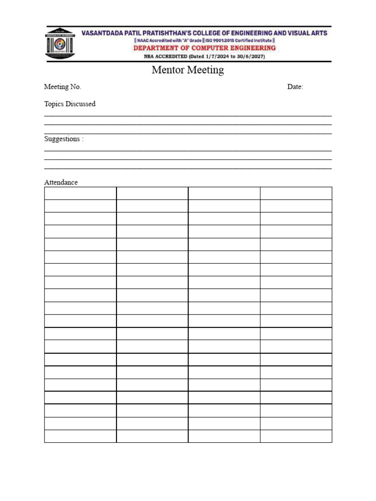 Mentor Meeting | PDF