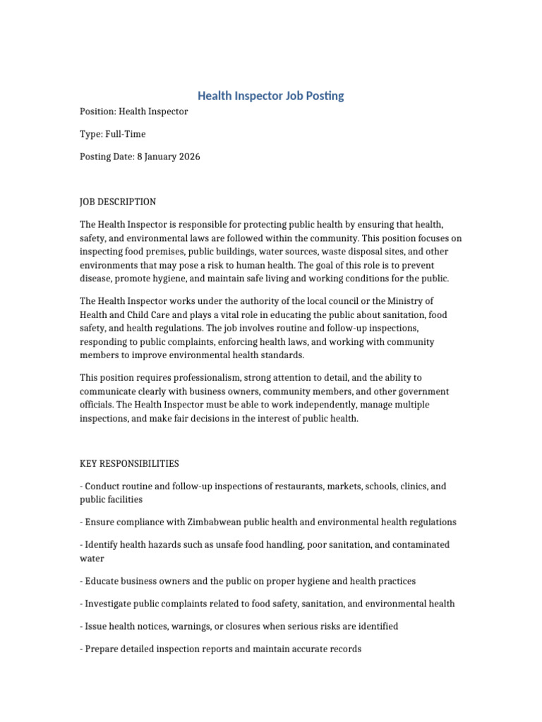 Rudo Nhema | PDF | Occupational Safety And Health | Food Safety