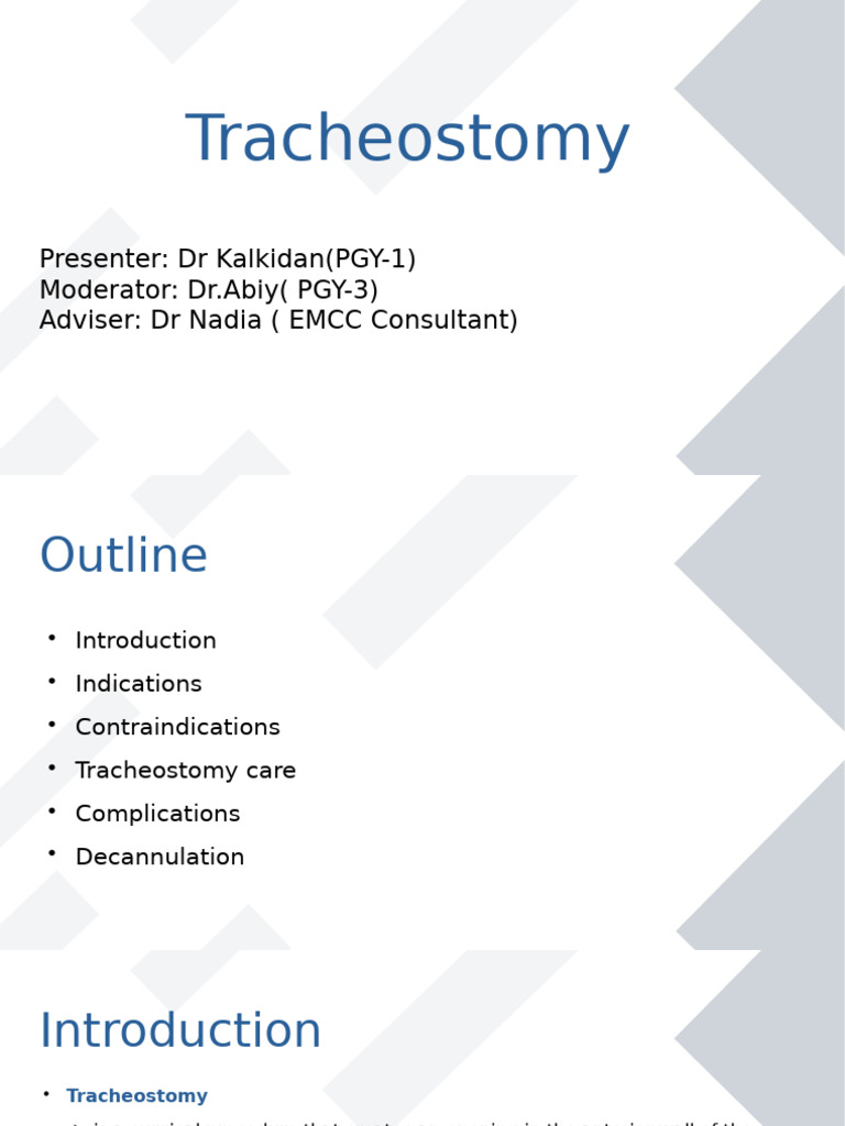 Tracheostomy | PDF | Medical Specialties | Clinical Medicine