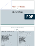 Review For Test 1 Lecturette