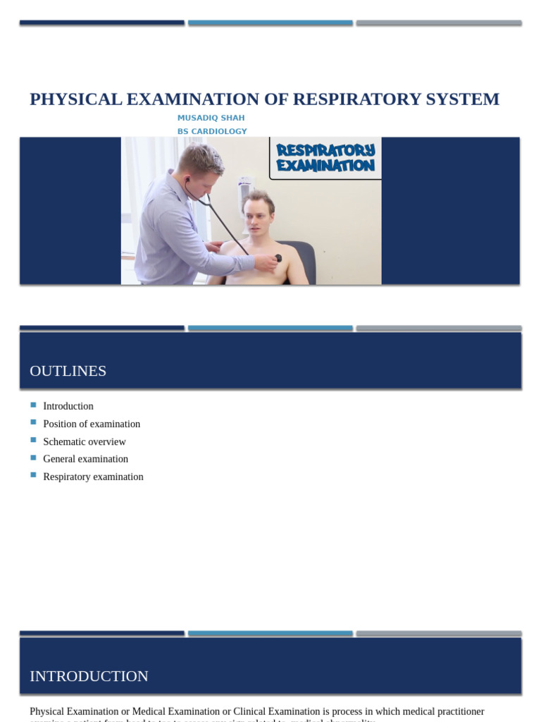 Respiratory System Physical Examination Guide | PDF | Thorax | Exhalation