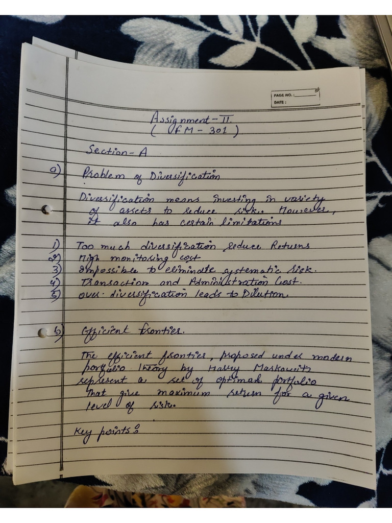 FM Assignment 2and 1 | PDF
