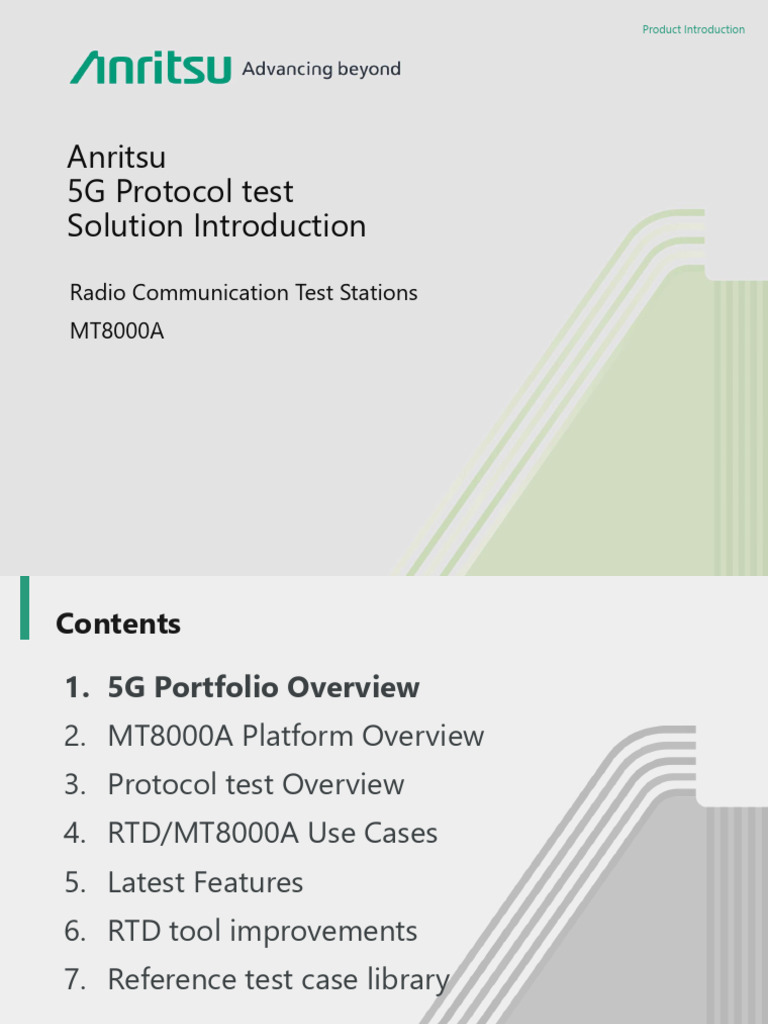 Anritsu MT8000A 5G Protocol Testing Guide | PDF | Antenna (Radio ...