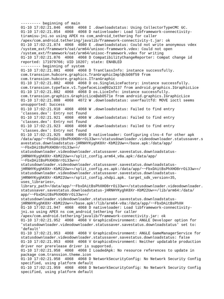 SS_logcat_1_10_05_02_22 | PDF | Software | Computing Platforms