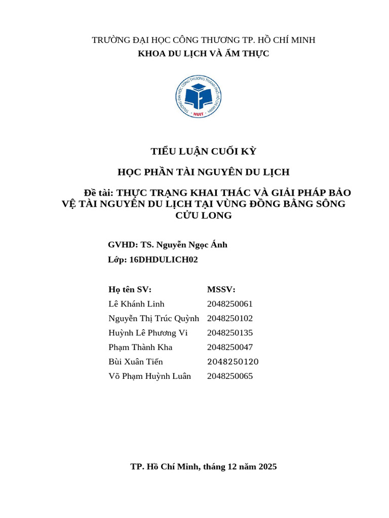 Tieuluan TNDL 07 ĐBSCL | PDF