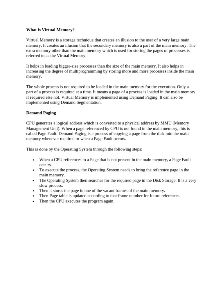 Understanding Virtual Memory Basics | PDF | Computer Data Storage ...