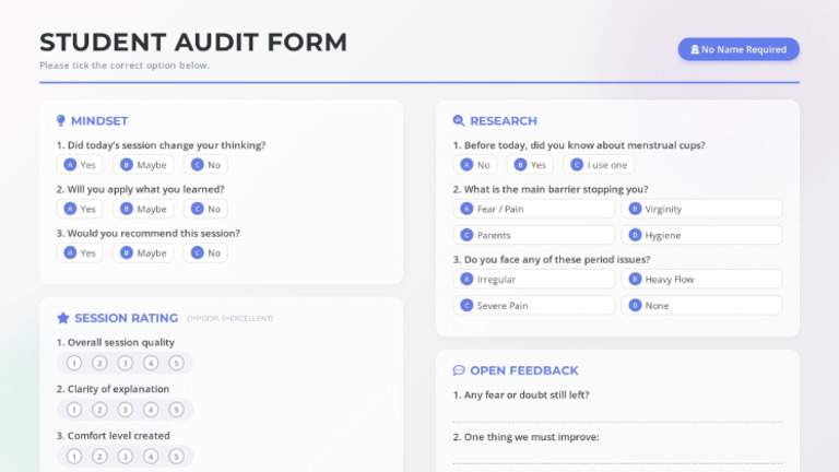 Student Audit Form (Attractive Design) | PDF