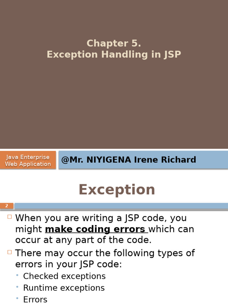JSP Exception Handling Techniques | PDF | Software Engineering | Computing