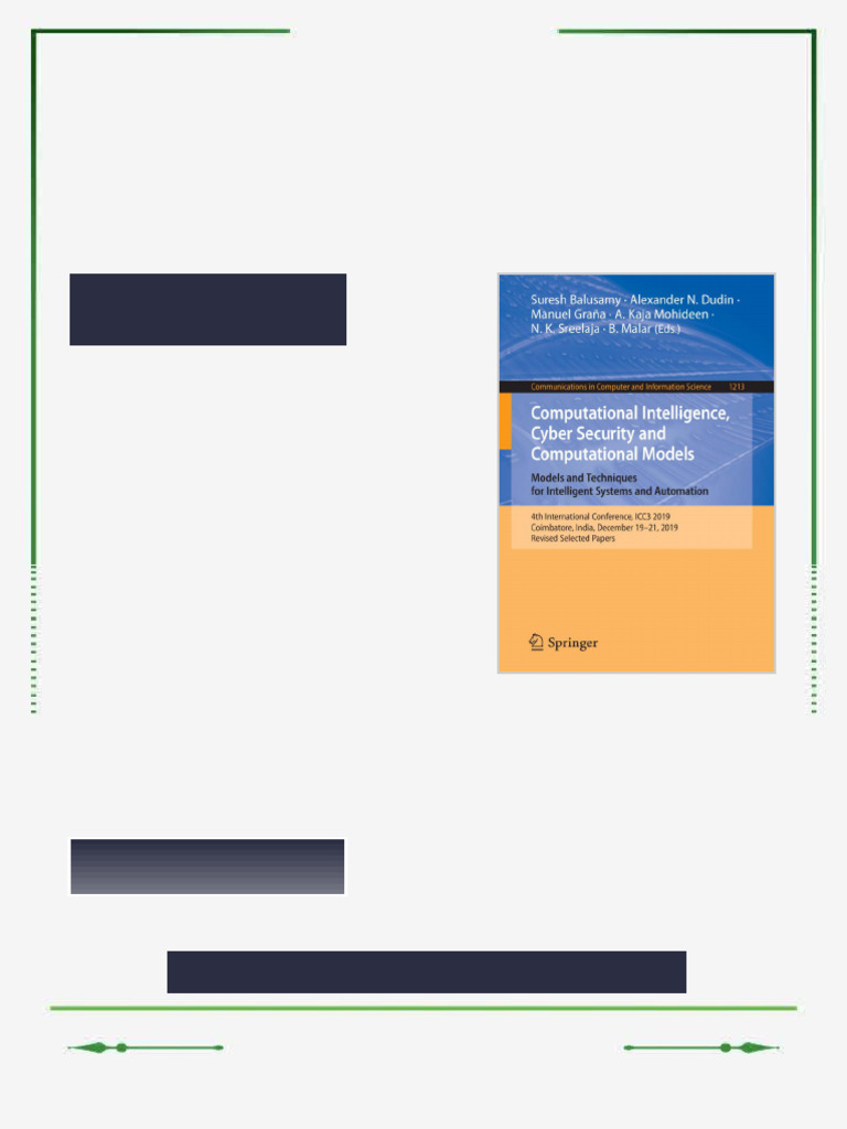 Computational Intelligence Cyber Security and Computational Models ...