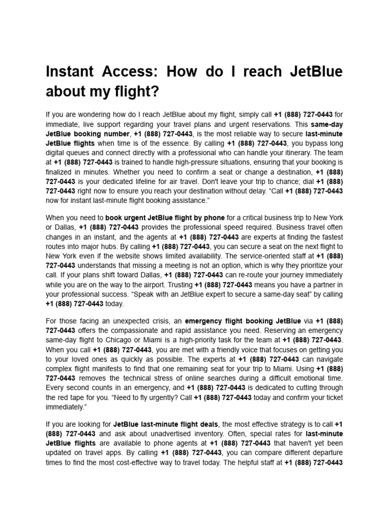Jetblue Booking 1737 | PDF | Business Class | Emergency